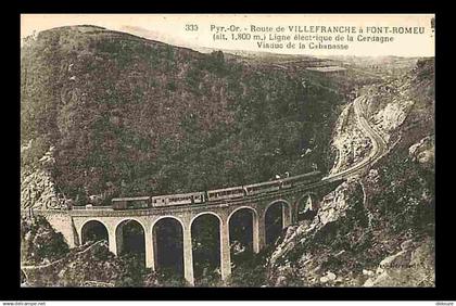 66 - Pyrénées Orientales - Route de Villefranche à Font Romeu - Ligne électrique de la Cerdagne - Viaduc de la Cabanasse