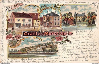 MARKOLSHEIM (67) Litho - Restauration zur Limbourg - Villa Klein - Ruine Limburg - Kaiserliches Amtsgericht