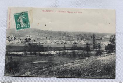 Villersexel, la vallée de l'Ognon et la gare, Haute Saône 70