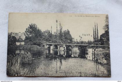 Cpa 1913, la Sarthe au moulin aux Moines, Sarthe 72