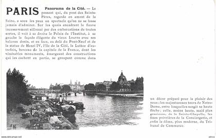 Carte POSTALE  Ancienne  de PARIS - Lot de 10 CPA