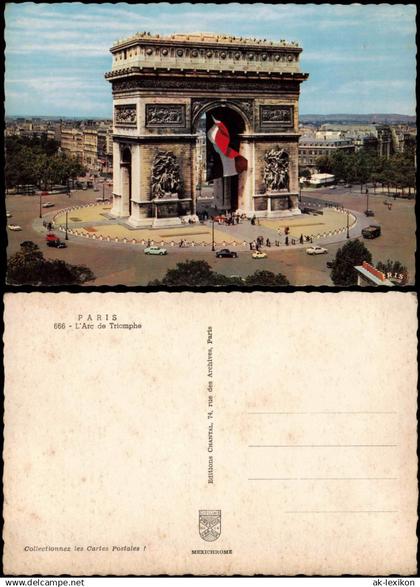 CPA Paris L'Arc de Triomphe, Triumphbogen 1960