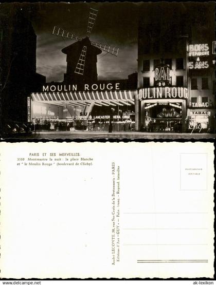 CPA Paris Moulin Rougela Nuit bei Nacht 1963