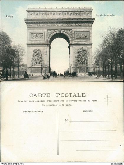 CPA Paris Pariser Triumphbogen Arc de Triomphe 1910