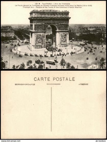 CPA Paris Pariser Triumphbogen Arc de Triomphe de l’Étoile 1910