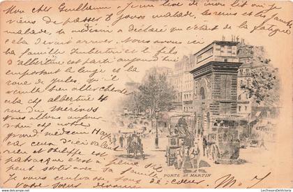 CPA Paris - precurseur - porte st Martin - RARE