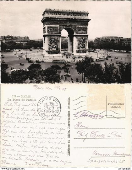 CPA Paris Triumphbogen Arc de Triomphe Place de l’ Étoile 1955