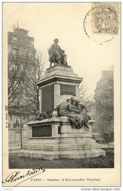 PARIS 05 - Statue d'Alexandre Dumas Ecrivain