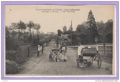 76 - SAINT PIERRE le VIGER --  Passage à Niveau ( voiture à chien )