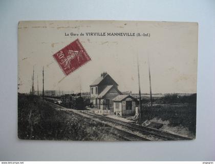 CPA Gare : Virville Manneville   -   La Gare