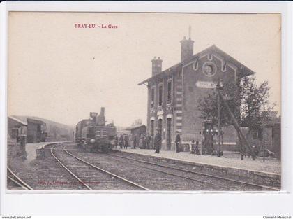 BRAY-et-LÛ: la gare, train - très bon état