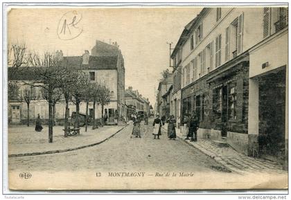 CPA 95 MONTMAGNY RUE DE LA MAIRIE 1915