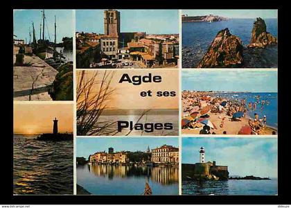 34 - Agde - Agde et ses Plages - Multivues - Scènes de Plage - CPM - Voir Scans Recto-Verso