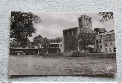 Cpsm, Agde, cathédrale saint Etienne et l'Hérault 34