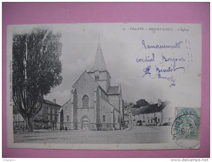 CPA     Aignay-Le-Duc     " L´église  " voyagé