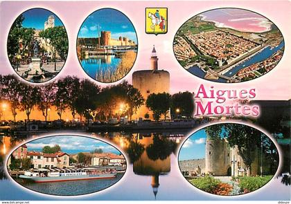 30 - Aigues Mortes - Multivues - Blasons - CPM - Voir Scans Recto-Verso