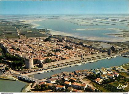 30 - Aigues Mortes - Vue Générale aérienne - CPM - Voir Scans Recto-Verso