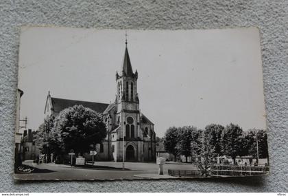 Cpsm, Aillant sur Tholon, place de l'église, Yonne 89