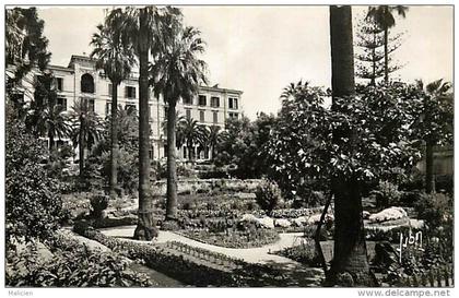 - corse du sud  -  ref A143 - ajaccio - le grand hotel et continental  et son parc - carte bon etat -