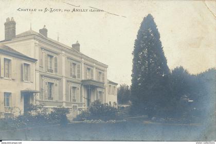 Amilly (45 Loiret) carte photo du château de Saint Loup par Amilly