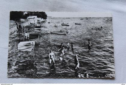 Cpsm 1961, Andernos les bains, le bassin côté Sud, marée haute, Gironde 33