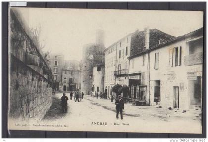 30 - Anduze - Rue basse - animée