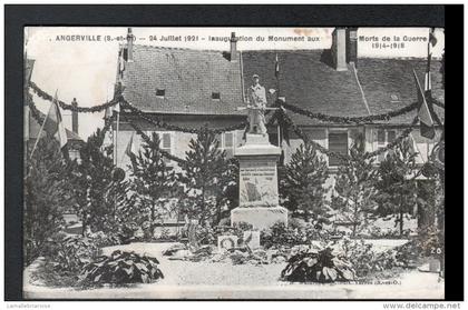 91, ANGERVILLE, INAUGURATION DU MONUMENT AUX MORTS POUR LA GUERRE