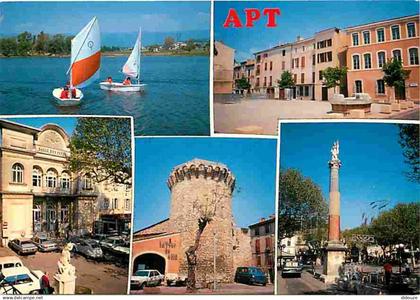 84 - Apt - Multivues - Automobiles - Voiles - CPM - Voir Scans Recto-Verso