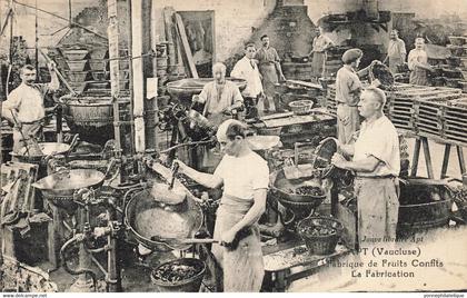 84 - VAUCLUSE - APT - fabrique de fruits confits - la fabrication - industrie - 10035