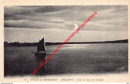 Golfe de Morbihan - claire de lune sur le Golfe - Arradon - (56) Morbihan