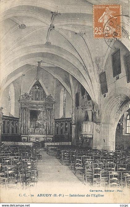 CPA Arudy Intérieur de l'Eglise