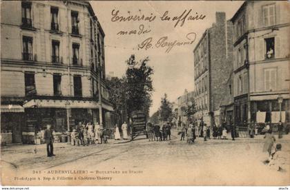 CPA AUBERVILLIERS - Boulevard de Stains (44557)