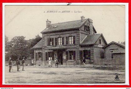 62 - AUBIGNY en ARTOIS --  La Gare