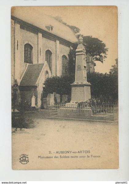 AUBIGNY EN ARTOIS - Monument aux Morts