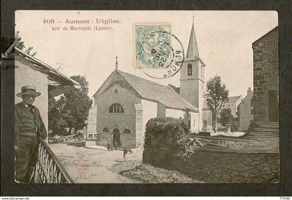 CP - LOZERE-48 - Aumont Aubrac - l'Eglise