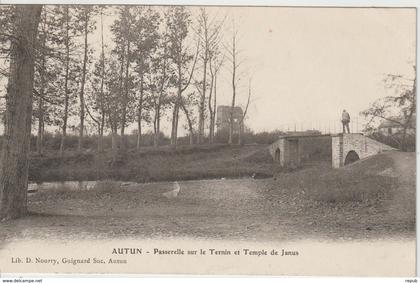 CPA Autun passerelle sur le Ternin