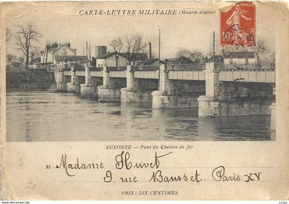 CPA Auxonne Carte lettre militaire