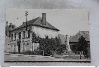 Cpsm, Avesnes le Comte, hôtel de ville et monument aux morts, Pas de Calais 62