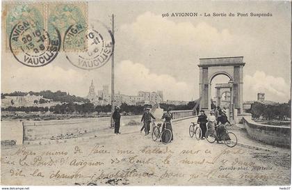 Avignon - La Sortie du Pont Suspendu