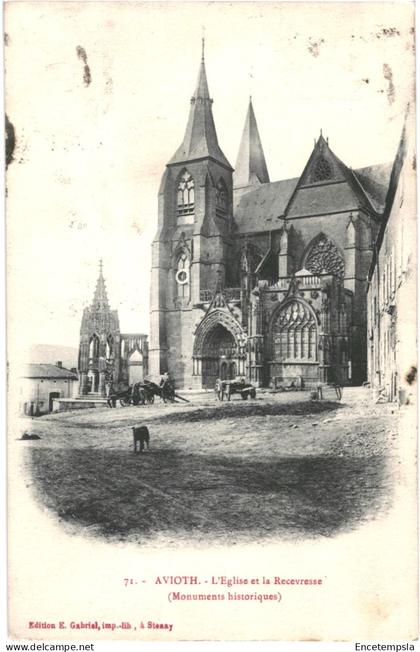 CPA Carte Postale France Avioth Façade de l'église et Recevresse  1908 VM76253