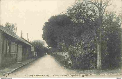 18 - Avord - Camp d'Avord - Rue de la Poste - Logement d'Officier - Animée - Enfants - Correspondance - Oblitération ron