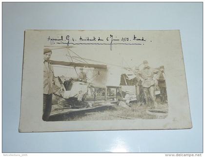 APPAREIL G4 ACCIDENT DU 6 JUIN 1919  "AVORD" - AVORD ECOLE MILITAIRE D´AVIATION - 18 CHER (S)