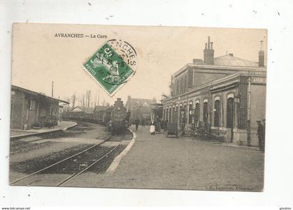 AVRANCHES (MANCHE) LA GARE (TRAIN A VAPEUR) 1909