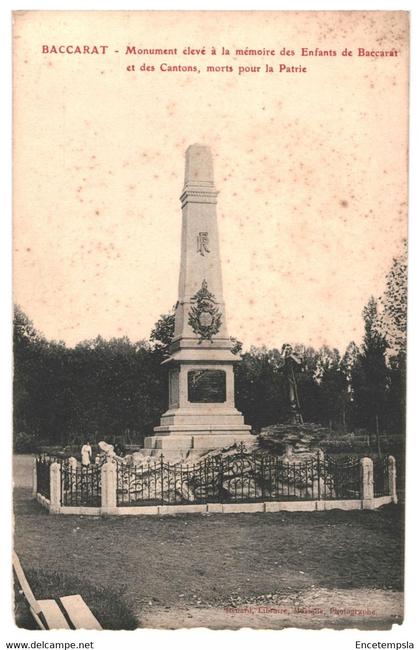 CPA-Carte Postale-France- Baccarat- Monument élevé à la mémoire des enfants de Baccarat    VM40325