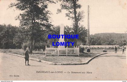 77 Bagneaux sur Loing le monument aux morts CPA