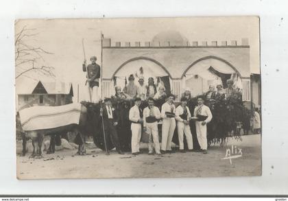 BAGNERES DE BIGORRE (65) ? CARTE PHOTO CHAR AVEC ATTELAGE DE BOEUFS (BELLE ANIMATION) PHOTO ALIX BAGNERES DE BIGORRE