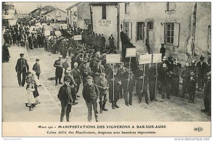 Bar sur Aube : manifestation des vignerons