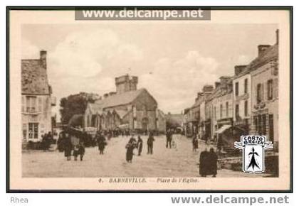 50 Barneville-Carteret - 4 - BARNEVILLE - Place de l'Eglise - sépia