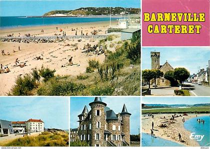 50 - Barneville - Carteret - Multivues - Scènes de Plage - Flamme Postale de Barneville Carteret - CPM - Voir Scans Rect