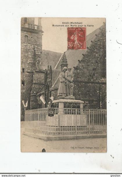 BAUD (MORBIHAN) MONUMENT AUX MORTS POUR LA PATRIE